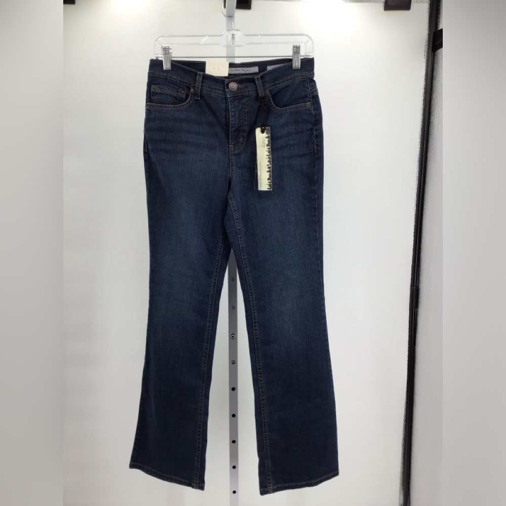 JNY Jones New York Jeans Bootcut Leg Women's 8S Blue Mid Rise Dark Stone